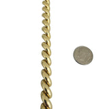 14k Yellow Gold 22.4g Ladies Polished 9mm San Marco Link Bracelet Italy 7.25"