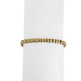 14k Yellow Gold 15g Solid Disney Mickey Mouse Slide Charm Bracelet 7.5"