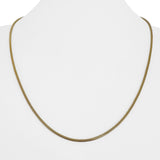 14k Yellow Gold 5.6g Solid Thin 1.5mm Round Snake Link Necklace 20"
