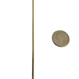 14k Yellow Gold 5.6g Solid Thin 1.5mm Round Snake Link Necklace 20"