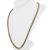 14k Yellow Gold 21.3g Squared 4mm Franco Link Chain Necklace 26"