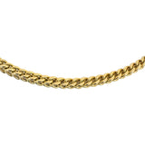 14k Yellow Gold 21.3g Squared 4mm Franco Link Chain Necklace 26"