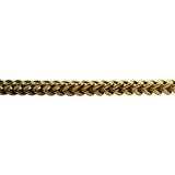 14k Yellow Gold 21.3g Squared 4mm Franco Link Chain Necklace 26"