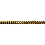 14k Yellow Gold 12.5g Squared 3mm Franco Link Chain Necklace 22"