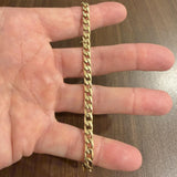 14k Yellow Gold 19g Solid Vintage Men's 5.5mm Curb Link Bracelet 8.25"