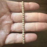 18k Yellow Gold and 2cttw Bezel Set Diamond Tennis Bracelet 6.75"