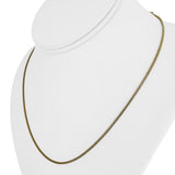14k Yellow Gold 4.6g Solid Thin 1.5mm Round Snake Link Necklace Italy 18"