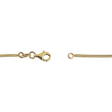 14k Yellow Gold 4.6g Solid Thin 1.5mm Round Snake Link Necklace Italy 18"
