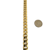 10k Yellow Gold 21g Semi Solid Men's 9mm Curb Cuban Link Bracelet 9"