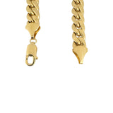 10k Yellow Gold 21g Semi Solid Men's 9mm Curb Cuban Link Bracelet 9"