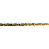 24k Pure Yellow Gold 16.9g Solid Textured Diamond Cut Heart Link Necklace 18"