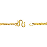 24k Pure Yellow Gold 16.9g Solid Textured Diamond Cut Heart Link Necklace 18"