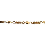 19k Portuguese Yellow Gold 4.8g Vintage Fancy Heart Link Bracelet 7.75"