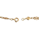 19k Portuguese Yellow Gold 4.8g Vintage Fancy Heart Link Bracelet 7.75"