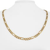 19k Portuguese Yellow Gold 23g Solid Heavy 4.5mm Figaro Link Chain Necklace 21"