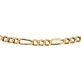 19k Portuguese Yellow Gold 23g Solid Heavy 4.5mm Figaro Link Chain Necklace 21"