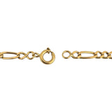19k Portuguese Yellow Gold 23g Solid Heavy 4.5mm Figaro Link Chain Necklace 21"
