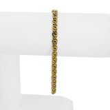 18k Yellow Gold 5.3g Hollow Light 5mm Fancy Curb Link Bracelet Italy 8"