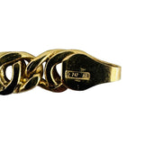 18k Yellow Gold 5.3g Hollow Light 5mm Fancy Curb Link Bracelet Italy 8"