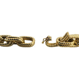 18k Yellow Gold 23.7g Heavy Thick Double Oval Cable Link Bracelet Italy 7.75"