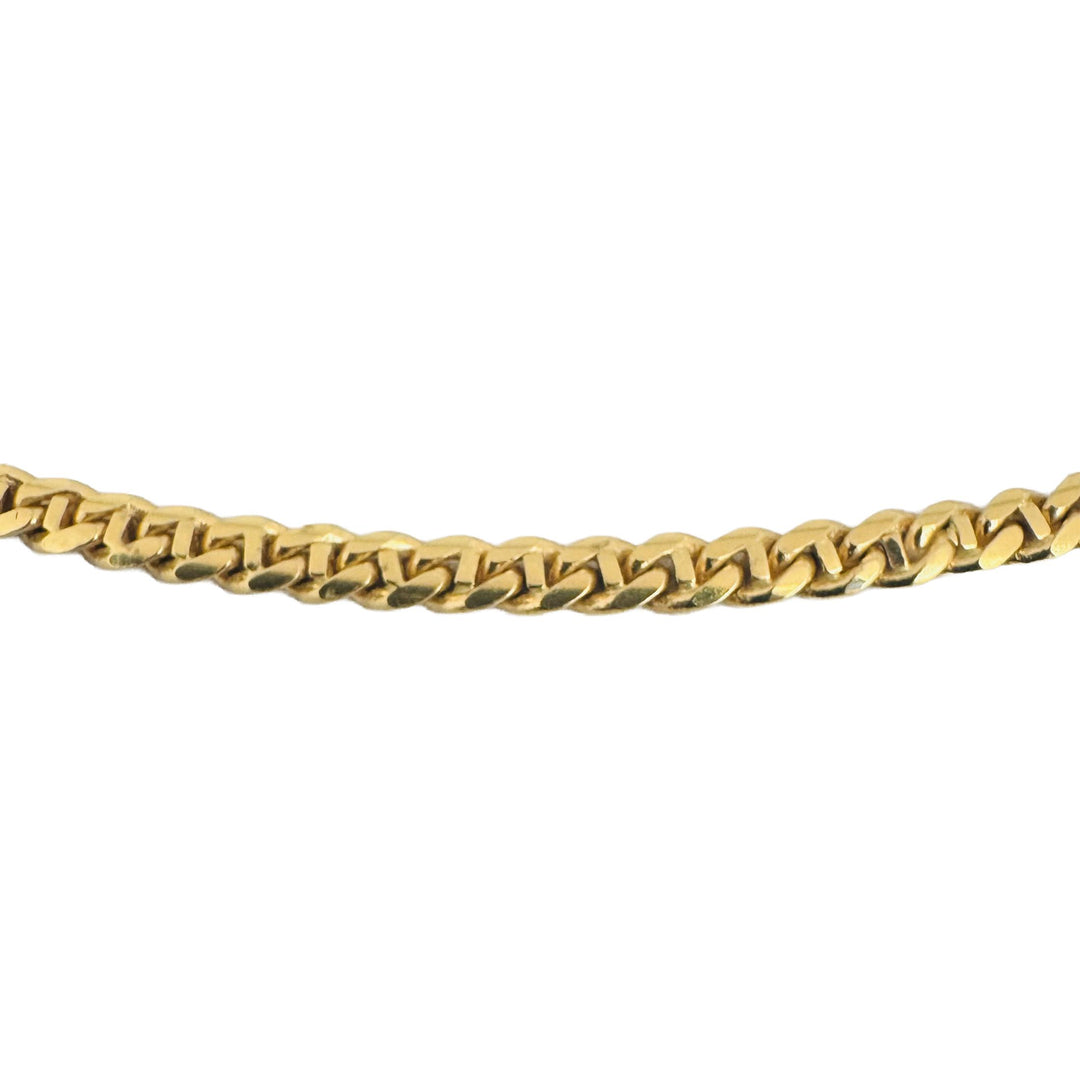 18k Yellow Gold 19.3g Solid UnoAErre 3.5mm Mariner Link Chain Necklace Italy 16"