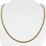 18k Yellow Gold 15.7g Solid Thin 2.5mm Cuban Curb Link Chain Necklace Italy 24"