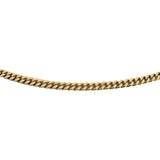 18k Yellow Gold 15.7g Solid Thin 2.5mm Cuban Curb Link Chain Necklace Italy 24"