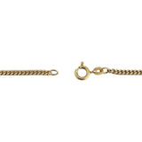 18k Yellow Gold 15.7g Solid Thin 2.5mm Cuban Curb Link Chain Necklace Italy 24"
