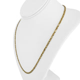 18k Yellow Gold 8.3g Hollow 3.5mm Fancy Curb Link Chain Necklace 21.5"