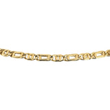 18k Yellow Gold 8.3g Hollow 3.5mm Fancy Curb Link Chain Necklace 21.5"