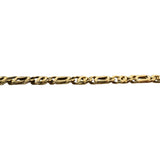 18k Yellow Gold 8.3g Hollow 3.5mm Fancy Curb Link Chain Necklace 21.5"