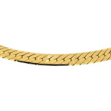 14k Yellow Gold 24g Solid Thick Herringbone Link Choker Necklace Italy 15"
