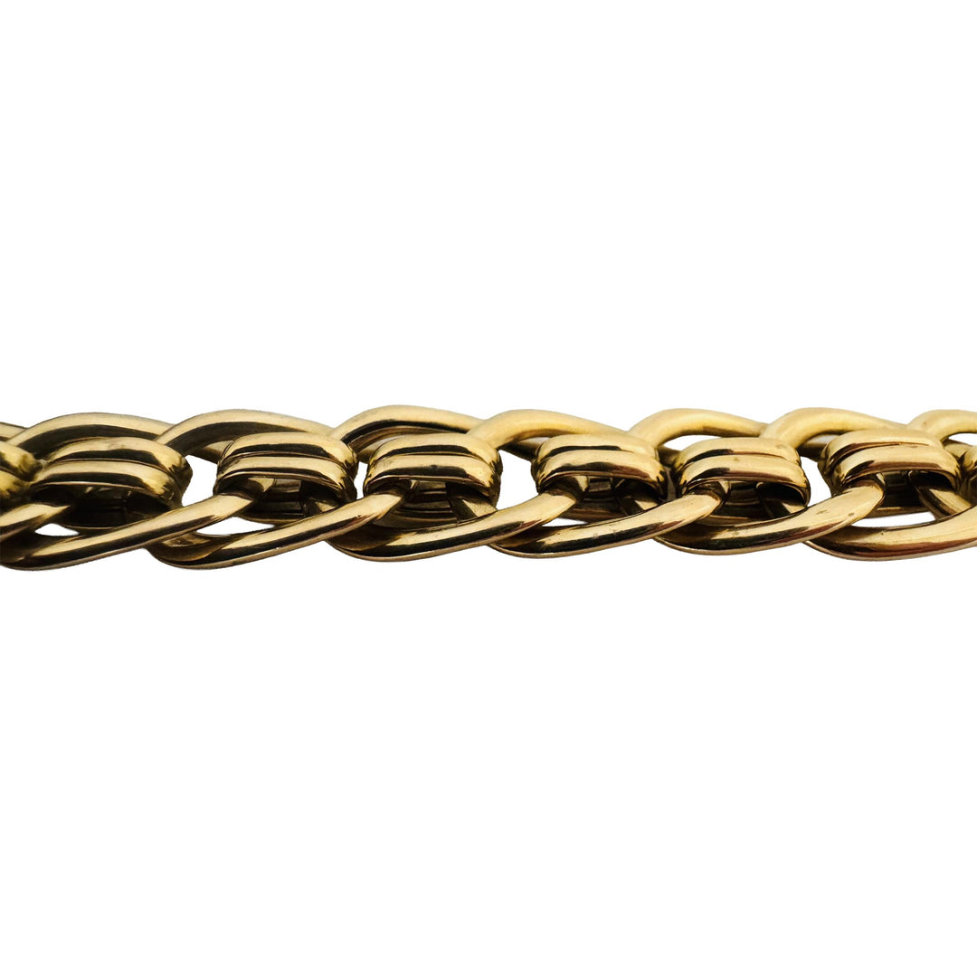 14k Yellow Gold 30.4g Thick Polished 12mm Fancy Link Necklace Italy 17"