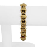 14k Yellow Gold 41.3g Solid Heavy Vintage 13mm Fancy Link Bracelet 7.5"