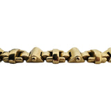 14k Yellow Gold 41.3g Solid Heavy Vintage 13mm Fancy Link Bracelet 7.5"