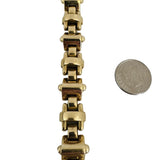 14k Yellow Gold 41.3g Solid Heavy Vintage 13mm Fancy Link Bracelet 7.5"