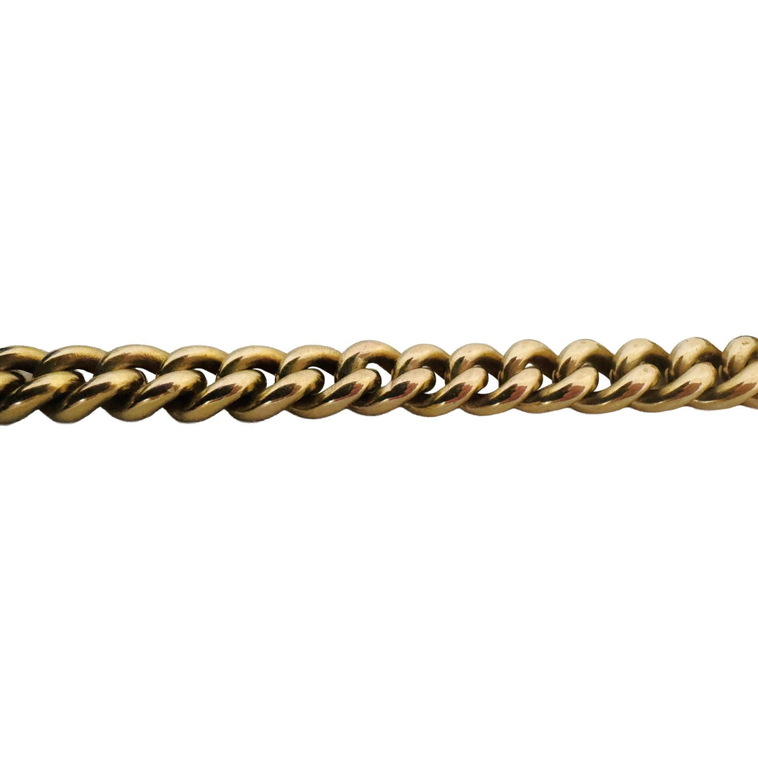 14k Yellow Gold 28.4g Solid Vintage 6mm Ladies Curb Link Bracelet 7"