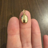 14k Yellow Gold 5.3g Solid Heavy Vintage Coffee Bean Charm Pendant