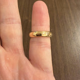 18k Yellow Gold 8g Solid Polished Vintage 5mm Domed Band Ring Size 6.5