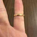 Antique 18k Yellow Gold 5.2g Solid Polished 3.5mm Domed Band Ring Size 5.75