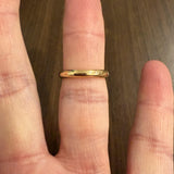 18k Yellow Gold 5.3g Solid Polished Vintage 3.5mm Domed Band Ring Size 7