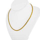 24k Pure Yellow Gold 18.9g Solid Diamond Cut Fancy X Link Necklace 18"