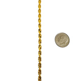 24k Pure Yellow Gold 18.9g Solid Diamond Cut Fancy X Link Necklace 18"