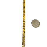 24k Pure Yellow Gold 18.2g Solid Diamond Cut Station Curb Link Bracelet 6.5"