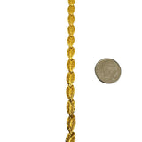24k Pure Yellow Gold 8.9g Solid Diamond Cut Fancy Heart Link Bracelet 6.5"