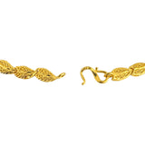 24k Pure Yellow Gold 8.9g Solid Diamond Cut Fancy Heart Link Bracelet 6.5"