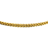 22k Yellow Gold 11.3g Squared 3mm Wheat Link Chain Necklace 24.5"