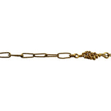 18k Yellow Gold 21.4g Solid Vintage Ribbed Station Cable Link Necklace 28"