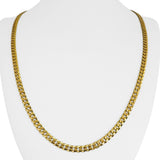 18k Yellow Gold 27.8g Solid Diamond Cut 4.5mm Curb Link Chain Necklace 23.5"