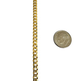 18k Yellow Gold 27.8g Solid Diamond Cut 4.5mm Curb Link Chain Necklace 23.5"